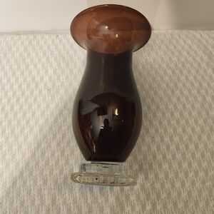 Amber Glass Decorative Vase - Home Accents